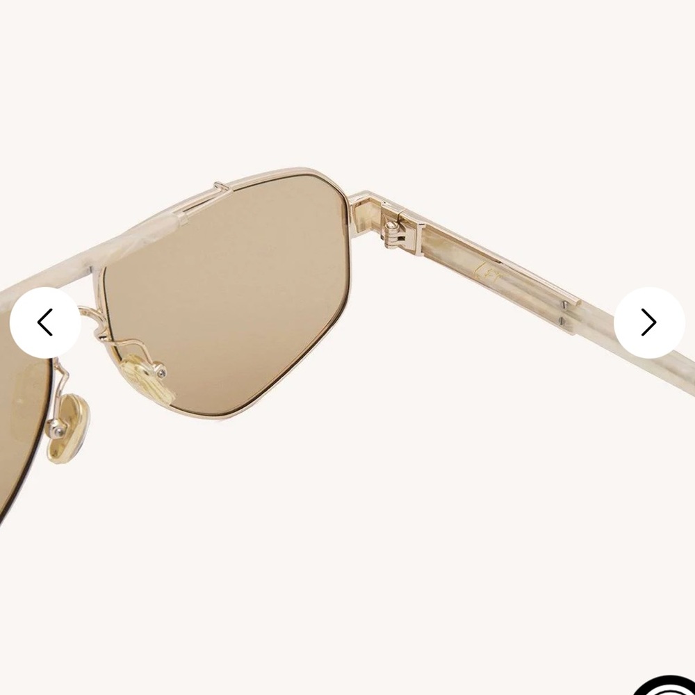 DEZI 6FT Gold Frame Brown Lens Sunglasses - Picture 2 of 5